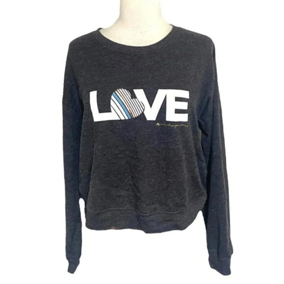 Spiritual Gangster L gray LOVE‎ long sleeve sweatshirt - Picture 1 of 7